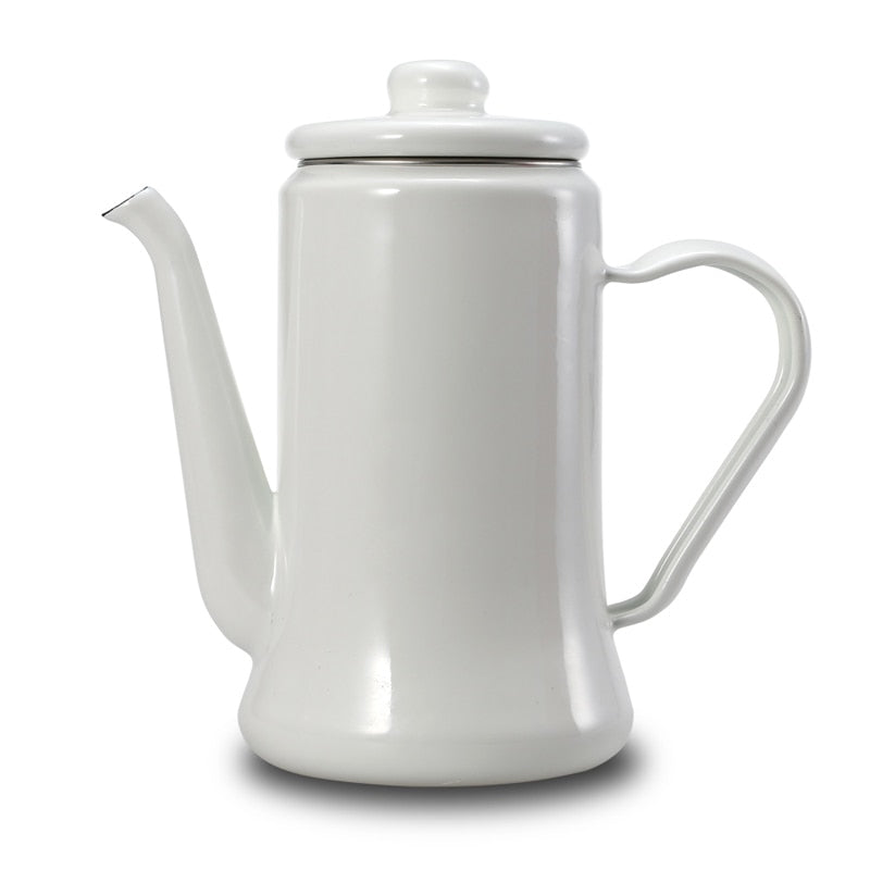 Enamel Pot 1.1L Enamel Coffee Pot Camping