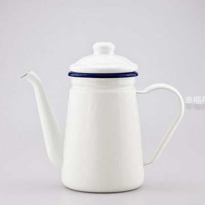 Enamel Pot 1.1L Enamel Coffee Pot Camping