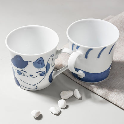 Cute Cat Mugs 260ml Ceramic Milk Mug Japanese Style