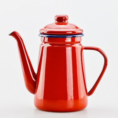 Enamel Pot 1.1L Enamel Coffee Pot Camping