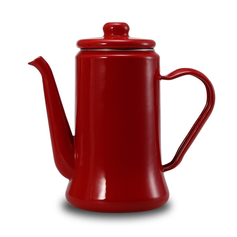 Enamel Pot 1.1L Enamel Coffee Pot Camping