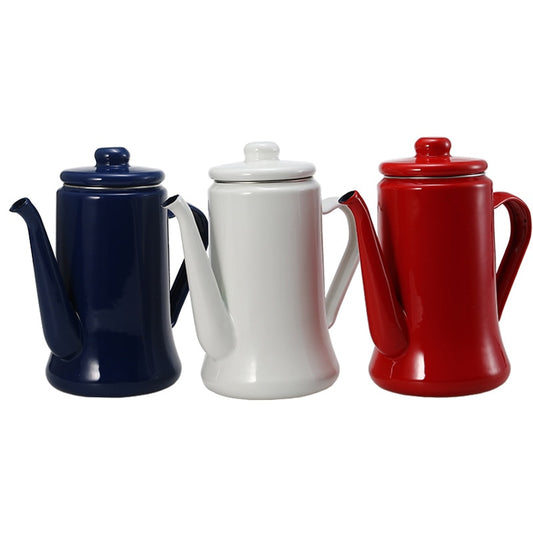 Enamel Pot 1.1L Enamel Coffee Pot Camping